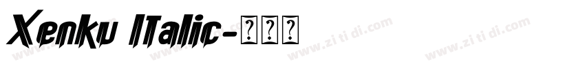 Xenku Italic字体转换